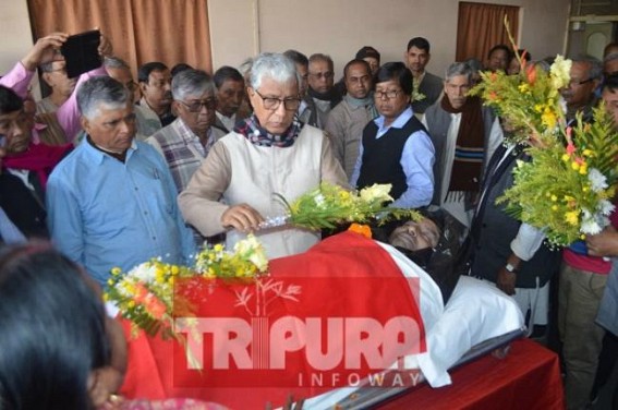 Lt. Babul Bhadra was paid last tribute at Melarmath CPI-M Party Office Lt. Babul Bhadra was paid last tribute at Melarmath CPI-M Party Office